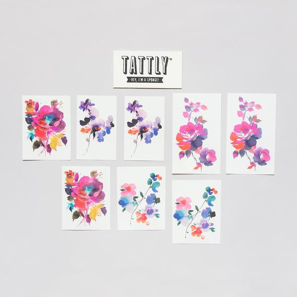 In Bloom Tattoos Floral Party Packet (8-pack)