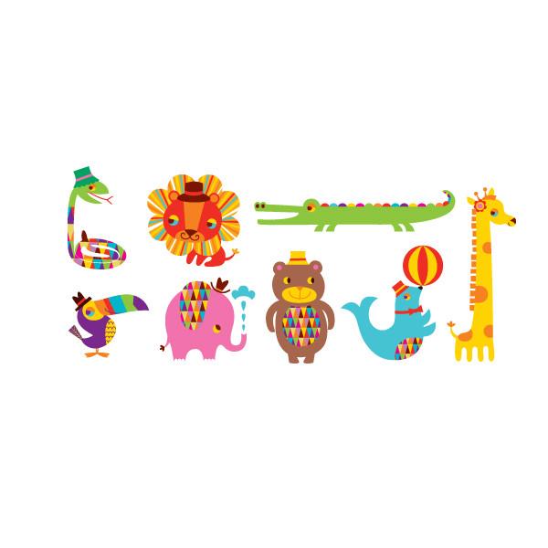 Circus Tattoos Menagerie Party Packet (8-pack)