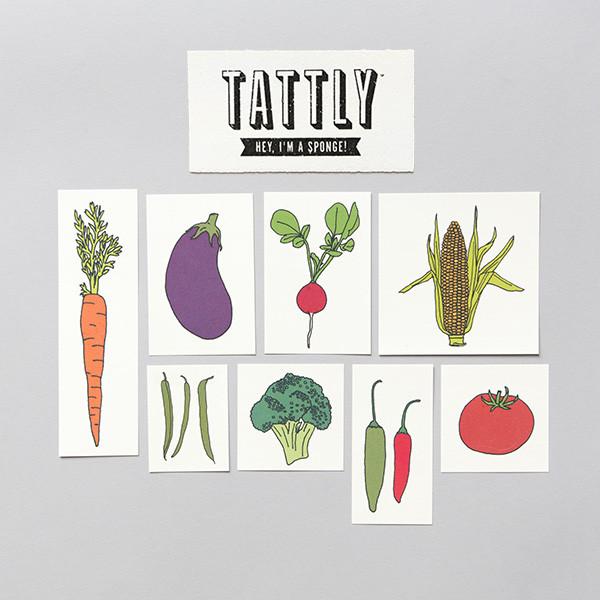Farmers Market Tattoos Vegetable Party Packet (8-pack)