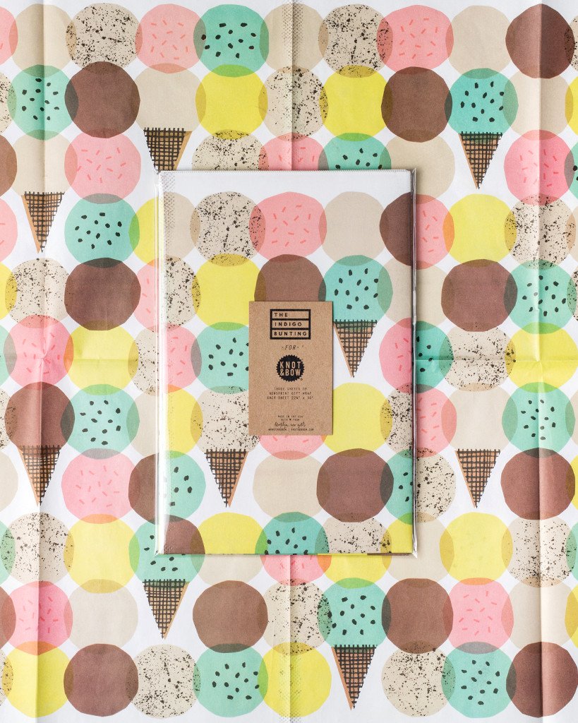 Wrapping Paper in Ice Cream Print