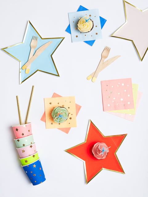 Colorful Star Paper Plates