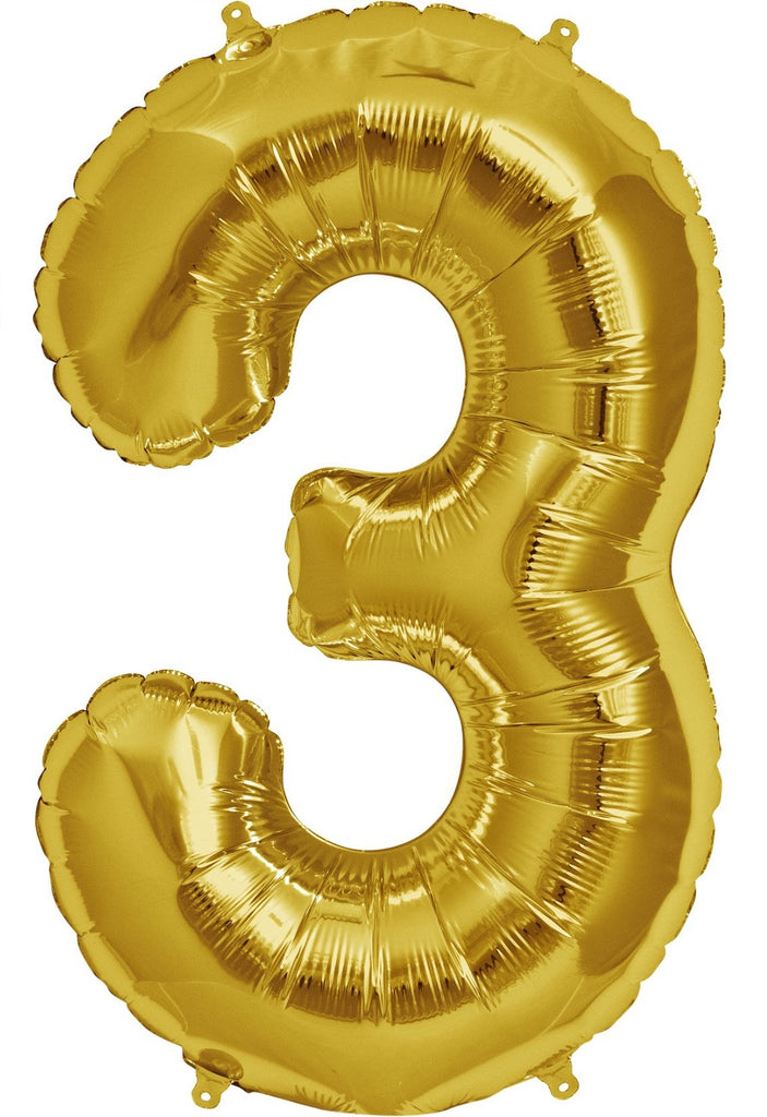 34" Gold Jumbo Number Balloon