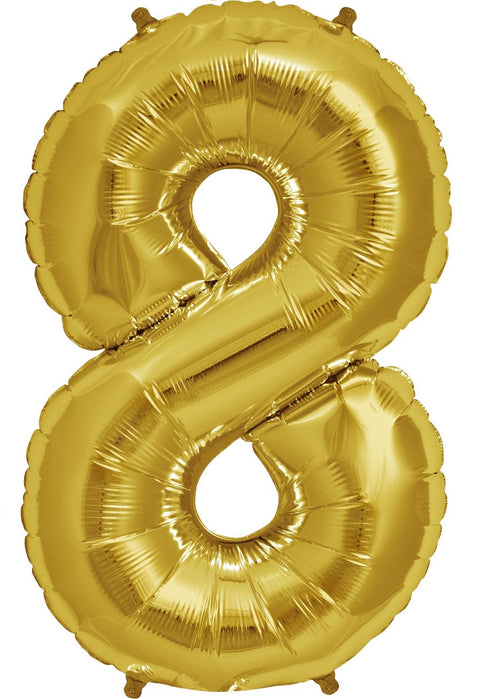 34" Gold Jumbo Number Balloon