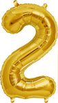 16" Gold Letter, Number & Symbol Balloons