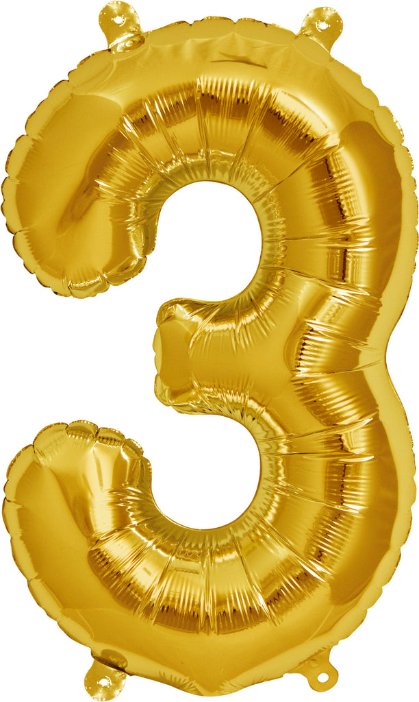 16" Gold Letter, Number & Symbol Balloons