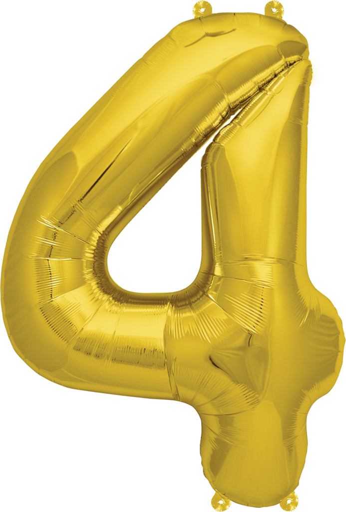 16" Gold Letter, Number & Symbol Balloons