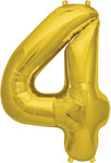 16" Gold Letter, Number & Symbol Balloons