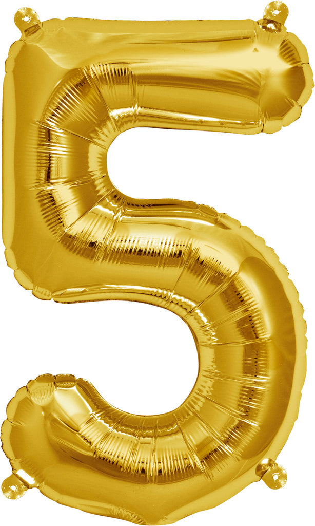 16" Gold Letter, Number & Symbol Balloons