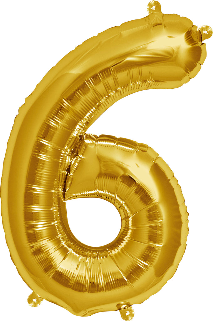 16" Gold Letter, Number & Symbol Balloons