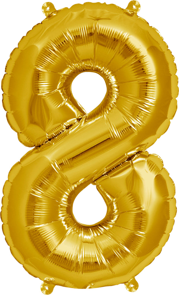 16" Gold Letter, Number & Symbol Balloons