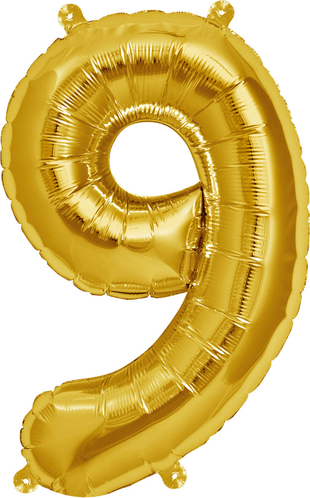 16" Gold Letter, Number & Symbol Balloons