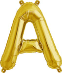 16" Gold Letter, Number & Symbol Balloons