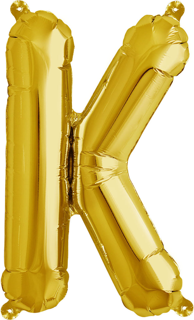 16" Gold Letter, Number & Symbol Balloons