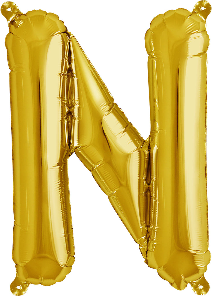 16" Gold Letter, Number & Symbol Balloons