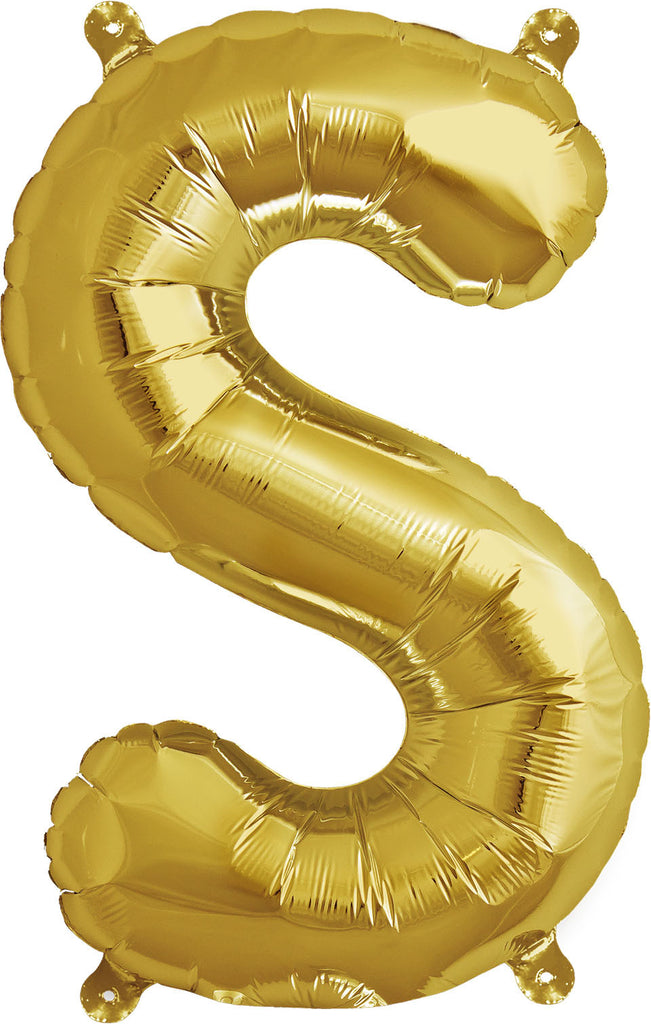 16" Gold Letter, Number & Symbol Balloons