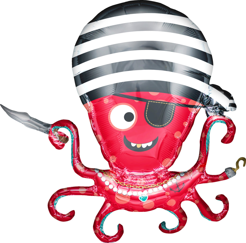 Pirate Octopus Mylar Balloon