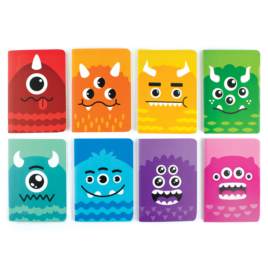 Mini Pocket Pal Journals in Cute Monsters (8-Pack)