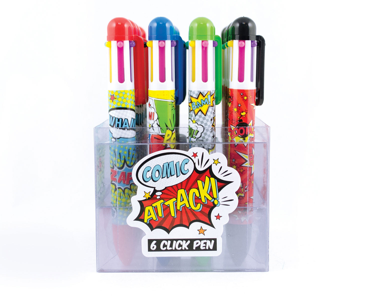 Comic Attack 6 Click Multi Color Pen – Sugar Moon Bloom