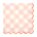 Pink Gingham Napkins (Large)
