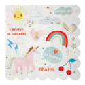 Rainbow & Unicorn Napkins (Large)