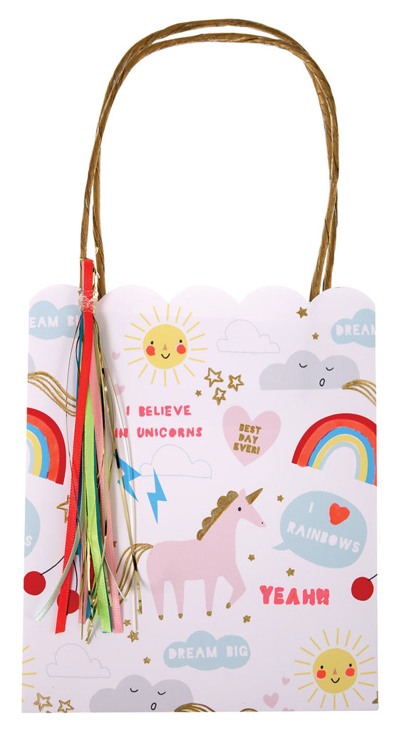Rainbow & Unicorn Party Favor Bags (8-pack)