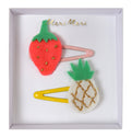Strawberry + Pineapple Felt Hair Clips
