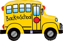 "Back to School" Bus Mylar Balloon