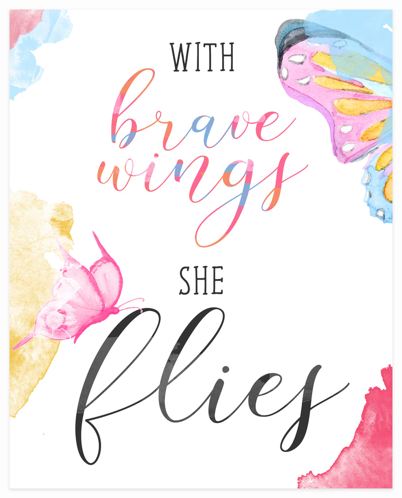 "With Brave Wings She Flies" 8x10 Art Print