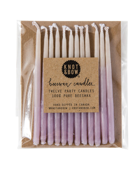 Ombre Short Beeswax Party Candles