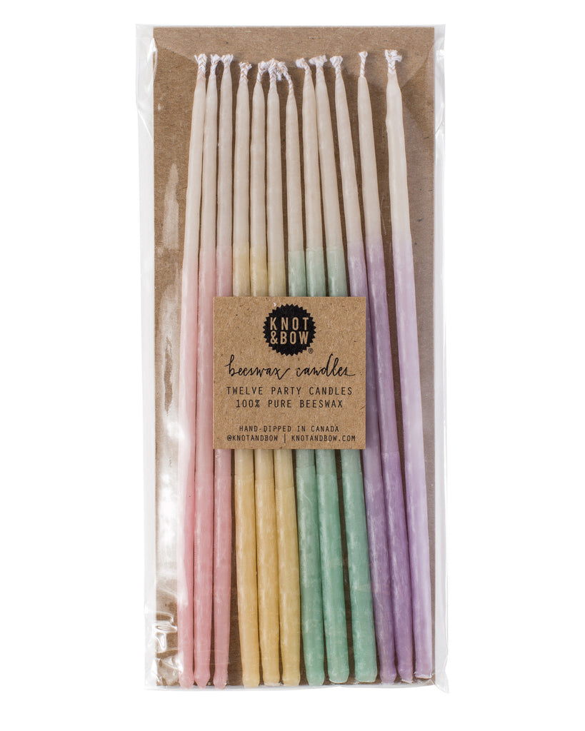 Ombre Tall Beeswax Party Candles