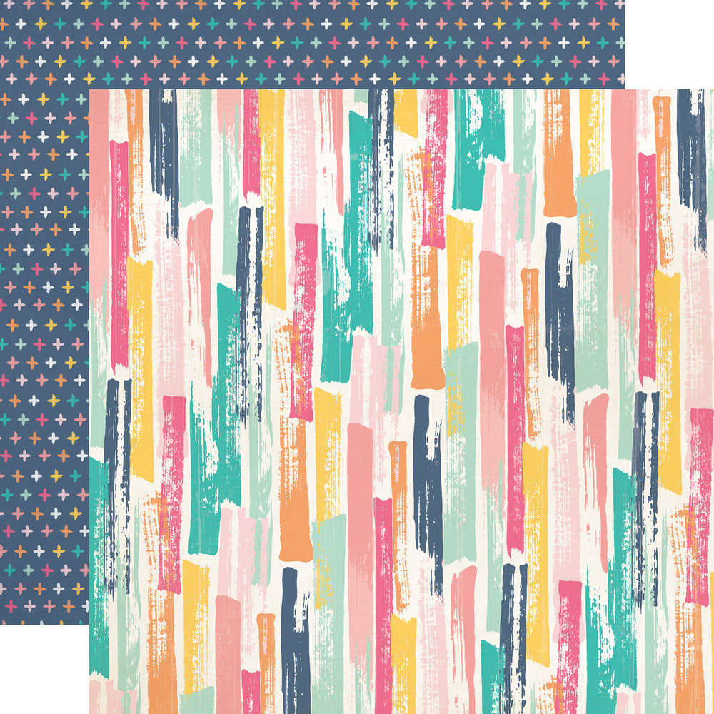 Party Paper Placemat in Painted Strokes Print