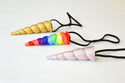 unicorn headband in gold, rainbow and pink