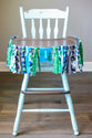 Woodland High Chair Banner in Blue Bear Handmade by Sugar Moon Bloom