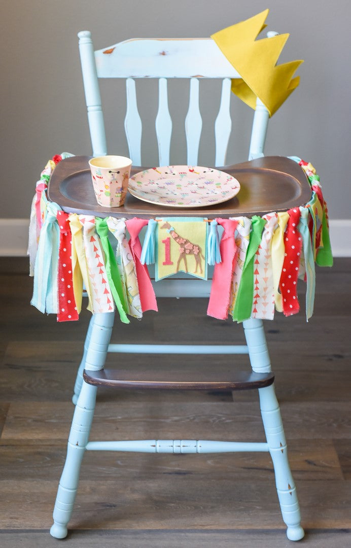 Circus 1st Birthday High Chair Banner Bundle in Pink