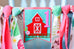 Little Farmer High Chair Banner in Pink Handmade by Sugar Moon Bloom