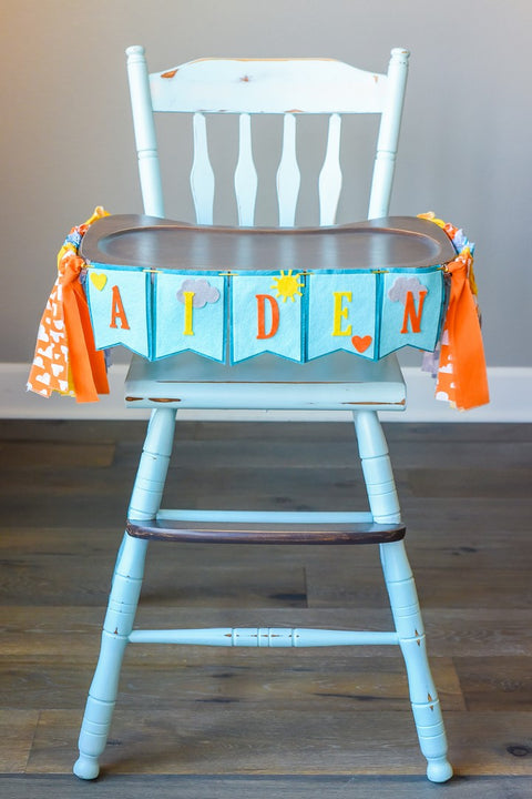 You Are My Sunshine High Chair Banner With Custom Name Option Handmade by Sugar Moon Bloom