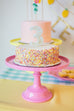Pink Cake Stand and Number 3 Birthday Candle