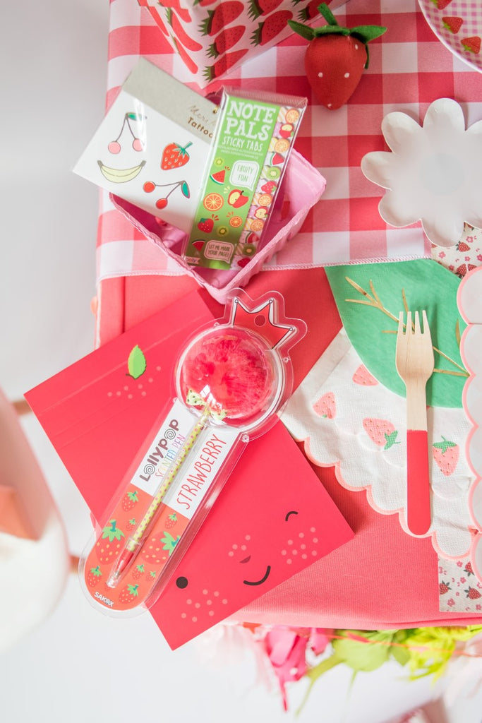 Wrapping Paper in Strawberries Print - Sugar Moon Bloom