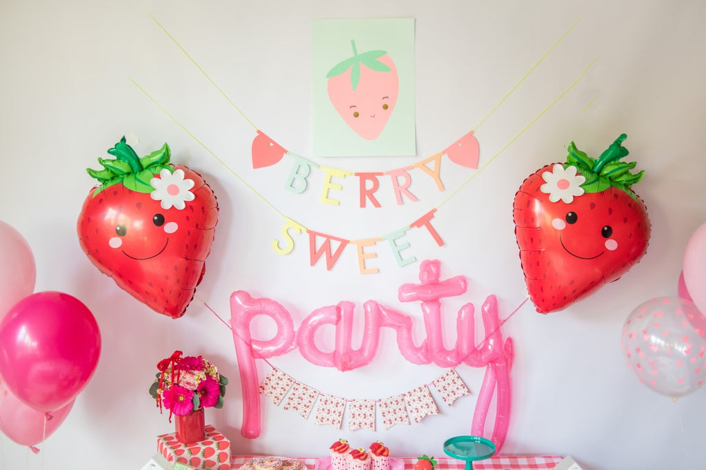 Strawberry Balloons, Strawberry Party Decor