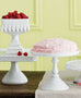 Porcelain Scalloped Round Cake Stand