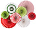 Holiday Party Fans in Classic Christmas (8-pack)