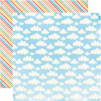 Party Paper Placemat in Blue Sky Print