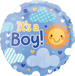 "It's A Boy" Sky Mylar Balloon