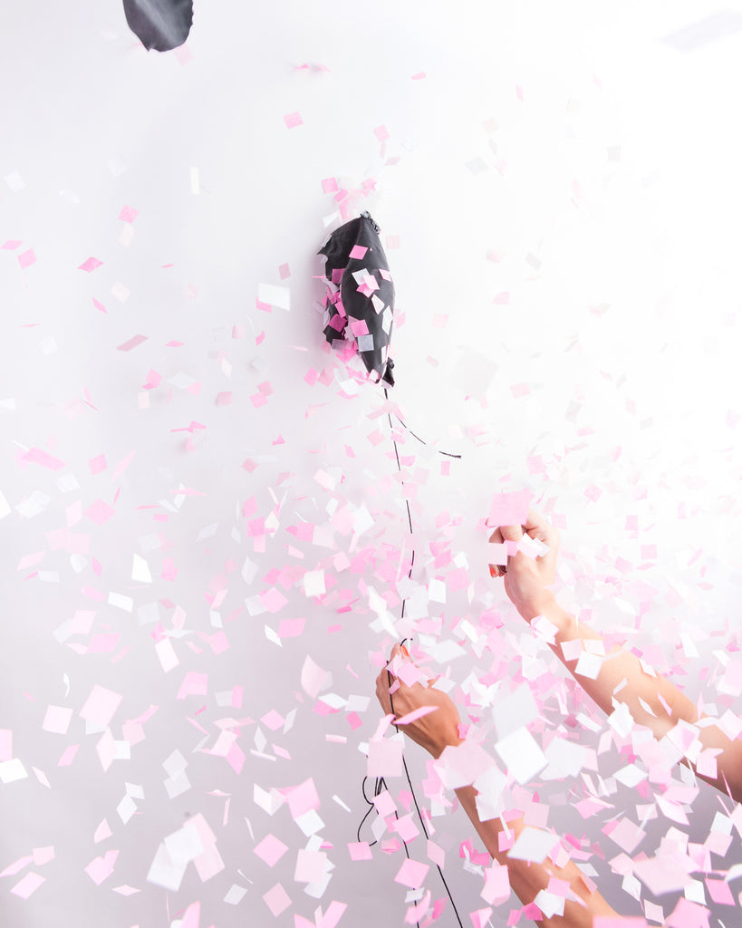Baby Gender Reveal Confetti Balloon Bundle (Girl)