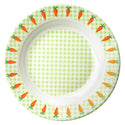 Melamine Bowl in Gingham & Carrot Print