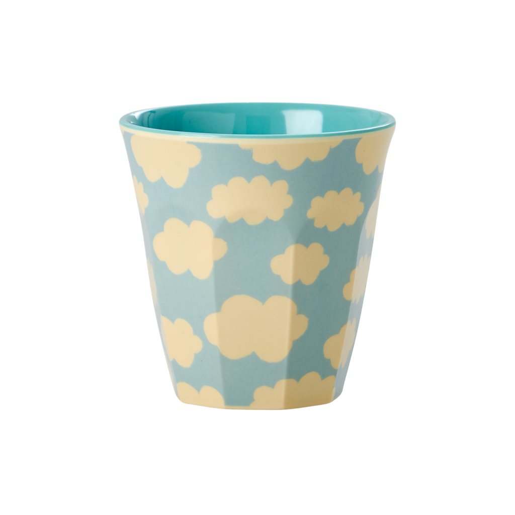 Toddler Small Melamine Cup in Two Tone Weather Cloud Print