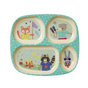 Toddler Divided Melamine Plate in Happy Camper Print