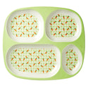 Toddler Divided Melamine Plate in Gingham & Carrot Print