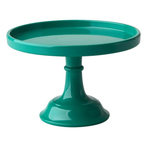 small green cake stand