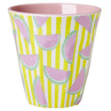 Medium Melamine Cup in Two Tone Watermelon Print